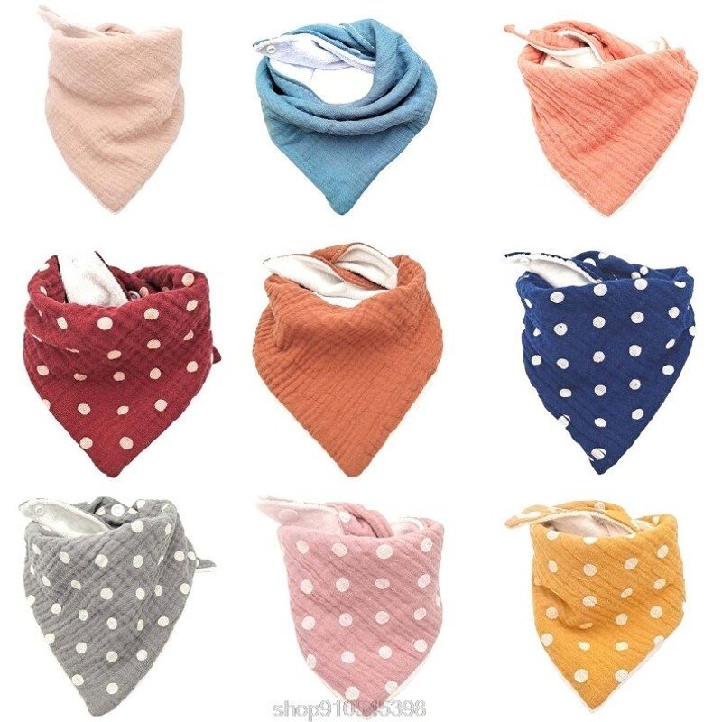 Bavoirs En Gaze Douce Pour Bébé, Écharpe Triangulaire En Tissu Pour Nouveau-Né, Serviette De Salive, N05 20, Livraison Directe