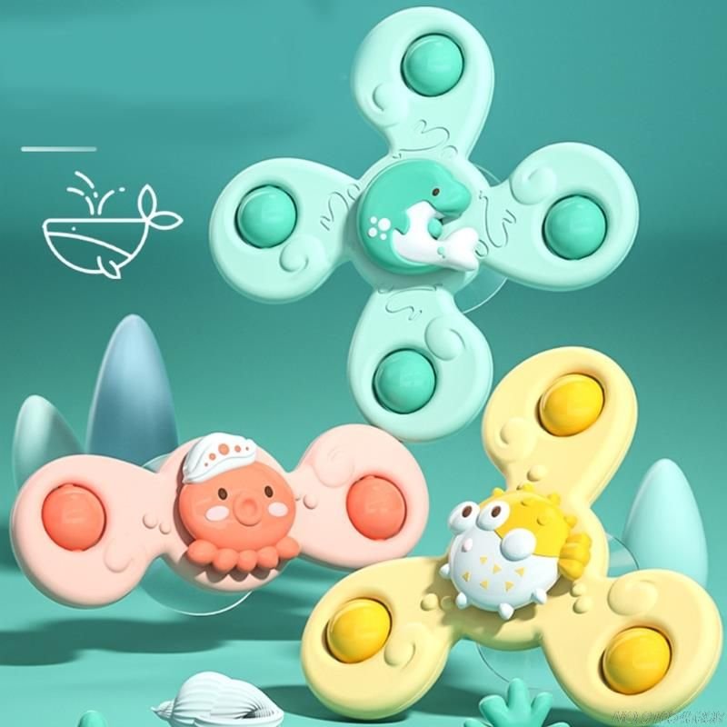 Jouet De Bain Pour Bébé, Spinner À Fleurs Rotatif, Baignoire Intérieure, Ensemble De Jeu D'eau Pour Bébé De 3 Mois, Morsure Sans Moule, R1wf