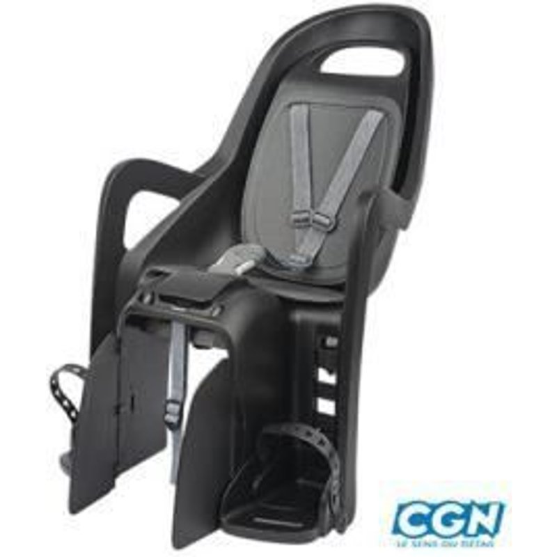 Siège enfant Polisport Groovy Maxi CFS fixation porte-bagages noir/gr