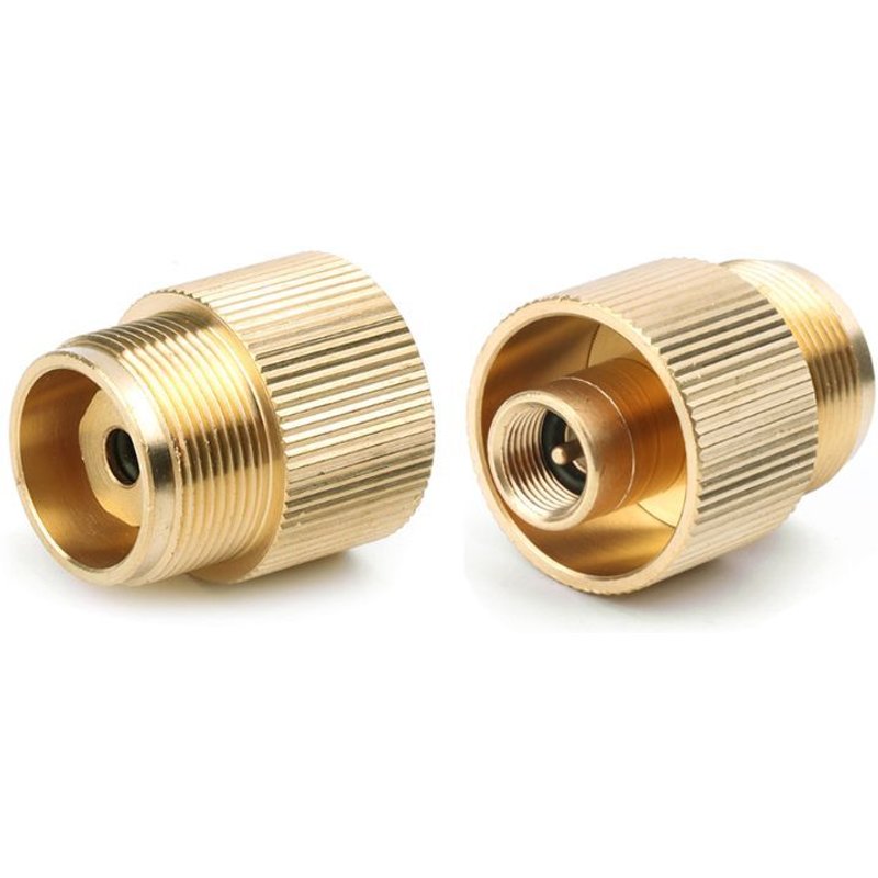 Adaptateur de recharge de Propane Réservoir de gaz d'extérieur, connecteur de poêle en laiton massif convertisseur de cuivre 1 pièce