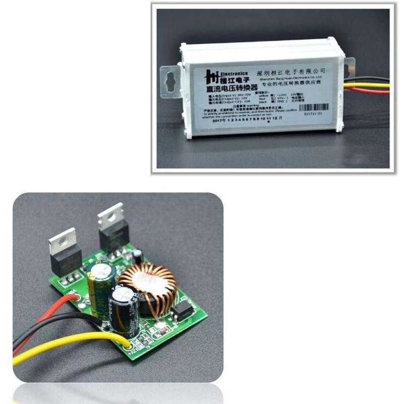 Régulateur de tension de voiture 36V-72V à DC 12V, convertisseur abaisseur pour petits modèles de voitures, enregistreurs de conduite automobile, navigateur Q81C
