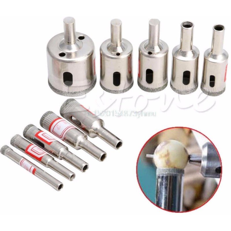 Ensemble de scies cloche pour verre, céramique et marbre, 6mm-32mm # L057 # nouveau, 10 pièces