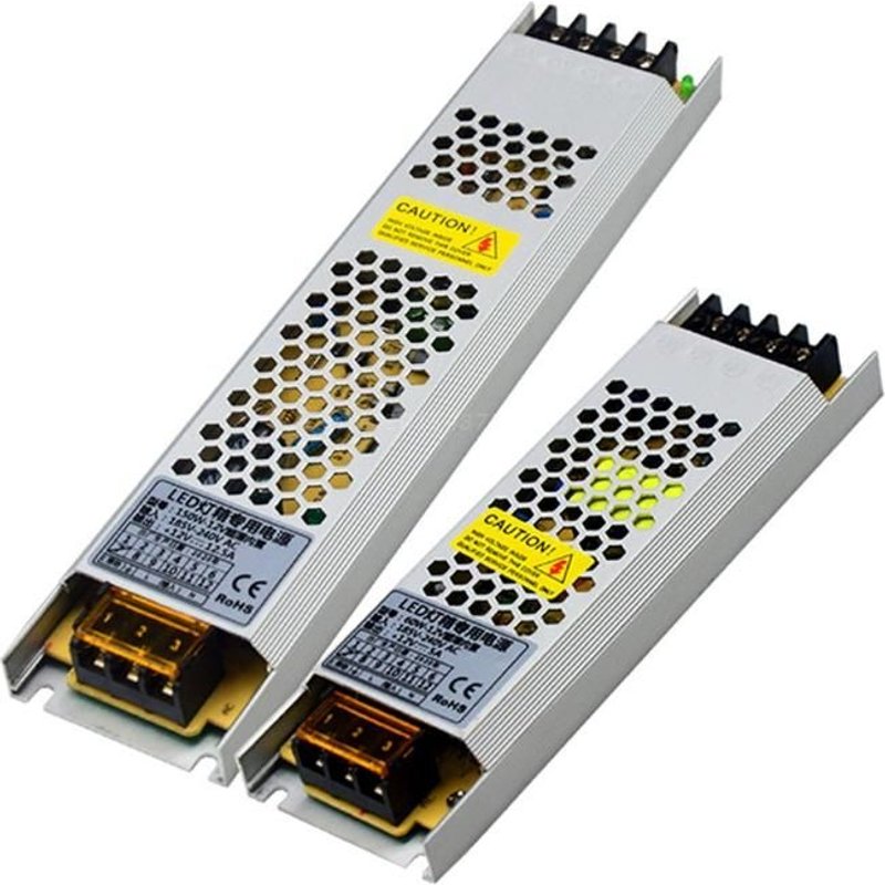 Alimentation LED Ultra mince 12V/24V, 180-260V, boîte à lumière, commutation intégrée 100W/60W pour bandes LED