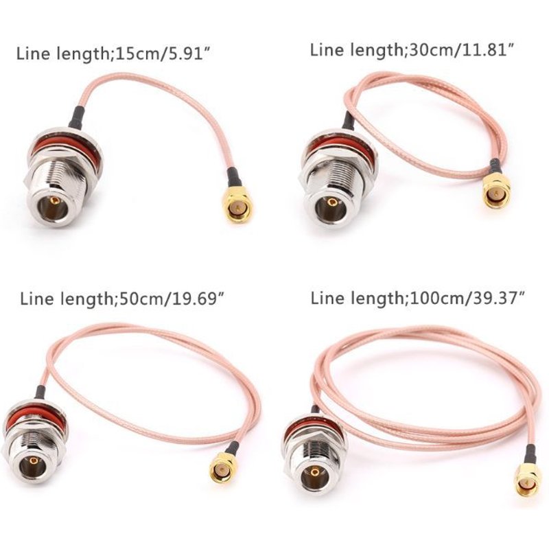 N prise mâle tête à SMA femelle RG316 Câble queue de cochon, câbles RF coaxiaux, câble de cavalier