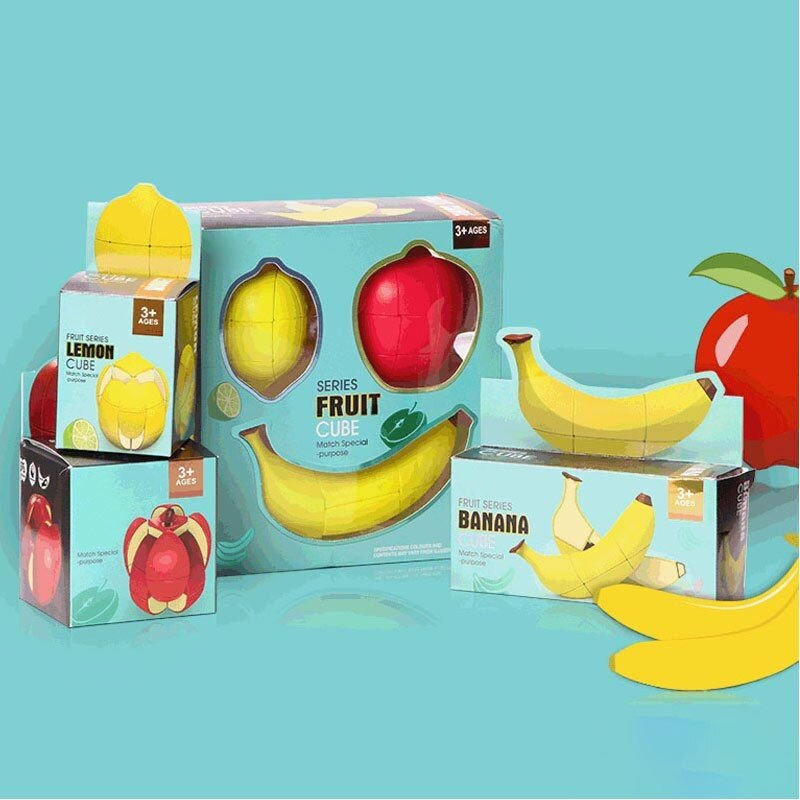 Cube Magique En Forme De Fruit, Simulation Créative, Joli Cadeau Pour Enfants, Jouets De Développement Intelligent, Jouet Éducatif Précoce, 1 Pièce