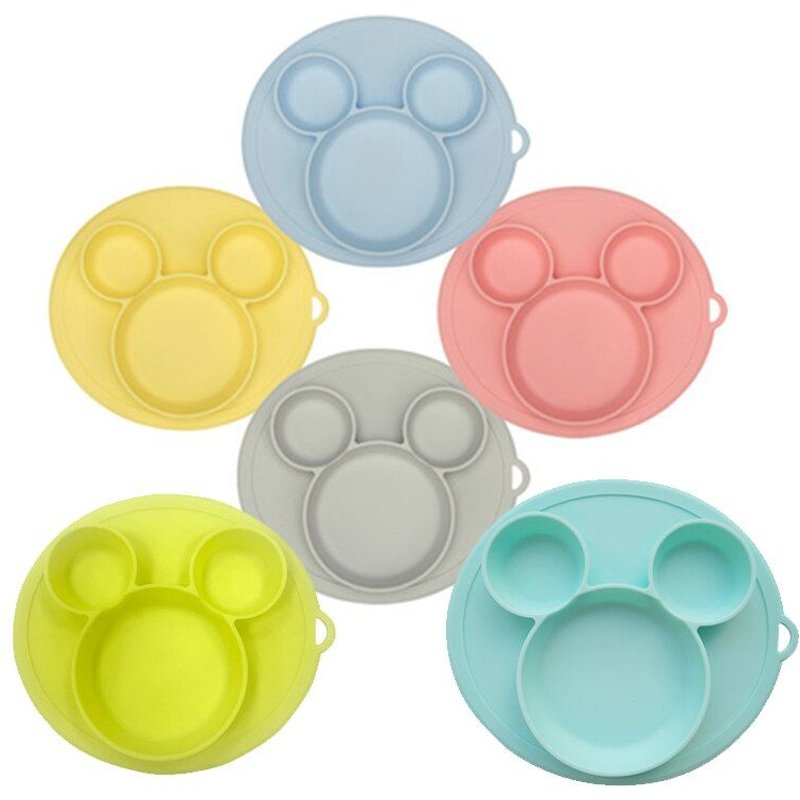Bol D'alimentation En Silicone Pour Bébé, Gel De Silice, Assiette Pour Enfants, Vaisselle Pour Bambins, Pour Nourriture