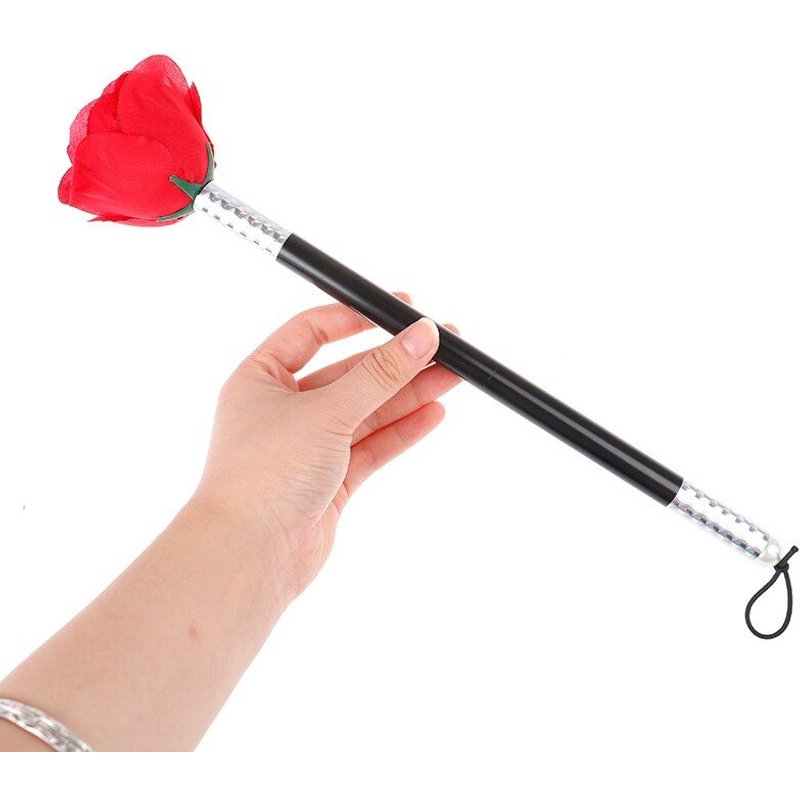 Bâton D'illusion De Magie Rose/Fleur, 1 Pièce, Tours De Magie Fleurs, Accessoires De Scène De Rue, Gadget