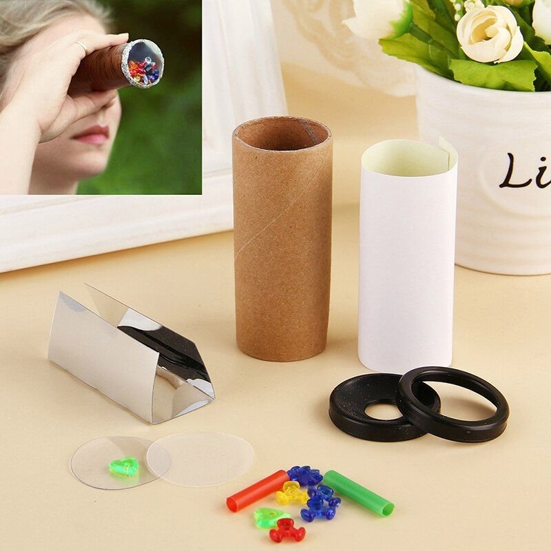 Kit De Kaléidoscope Rotatif Coloré, Cadeau De Noël, Bricolage, Artisanat, Entraînement Du Cerveau, Des Yeux Pour Enfant, 2 Pièces