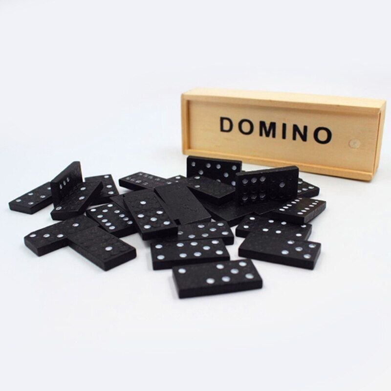 Jeux De Société Dominos En Bois, 28 Pièces/Ensemble, Jeu De Table Amusant De Voyage, Jouets Éducatifs Pour Enfants, Cadeaux Pour Enfants