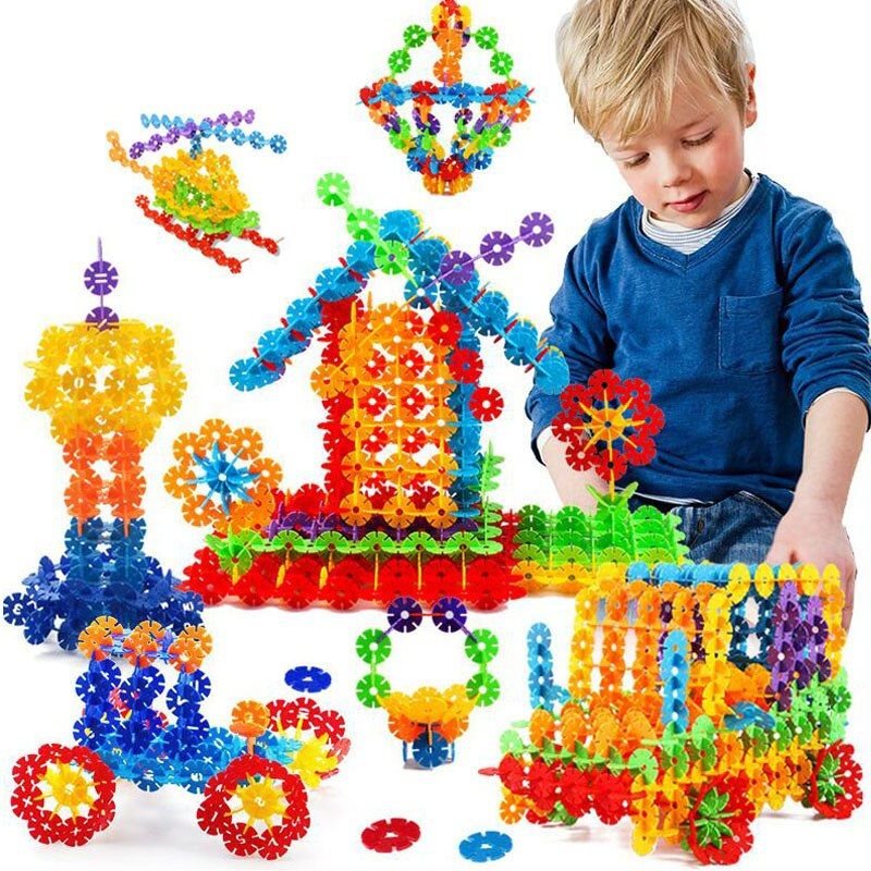 Blocs De Construction Flocon De Neige, 200 Pièces/Lot, Jouet Éducatif Pour Bébé, Briques À Assembler, Jouets Classiques Pour Enfants