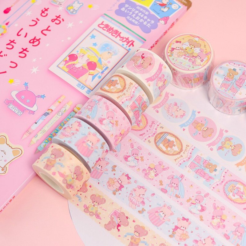 Bande Adhésive Ours Washi, Mignon, Animal, Chat, Lapin, Pour Ordinateur Portable, Stickers Et Décalcomanies, Décor Pour Maison Et Ordinateur Portable, Diy Bricolage, Cadeaux Pour Filles, 1 Pièce