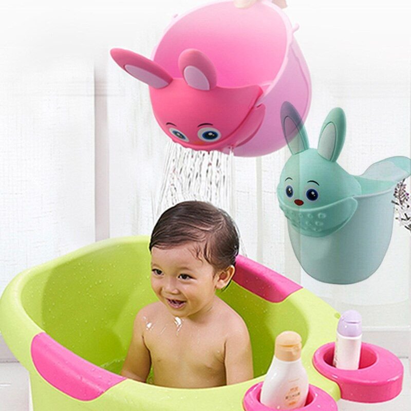 Gobelets De Shampoing Pour Bébé, Mignon Lapin, Cuillère De Lavage Des Cheveux Pour Enfant, En Plastique Pp, Gobelet D'arrosage Amovible Pour Douche Infantile