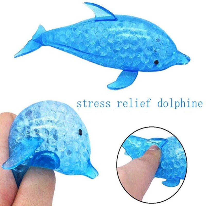 Boule Anti-Stress Transparente Popit Squish Dolphin Frog, Balle Anti-Stress En Gel, Gadget Sensoriel, Jouet Anti-Stress Pour Autisme