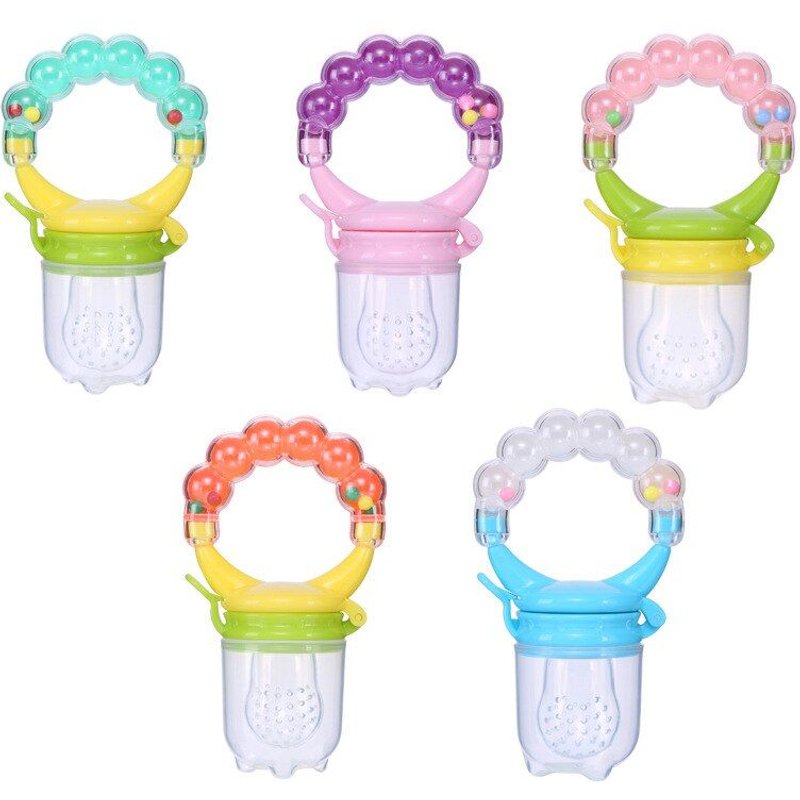 Tétine En Silicone Pour Bébé, Perles Multicolores, Anneau Pour Nourrissons, Aide À L'alimentation