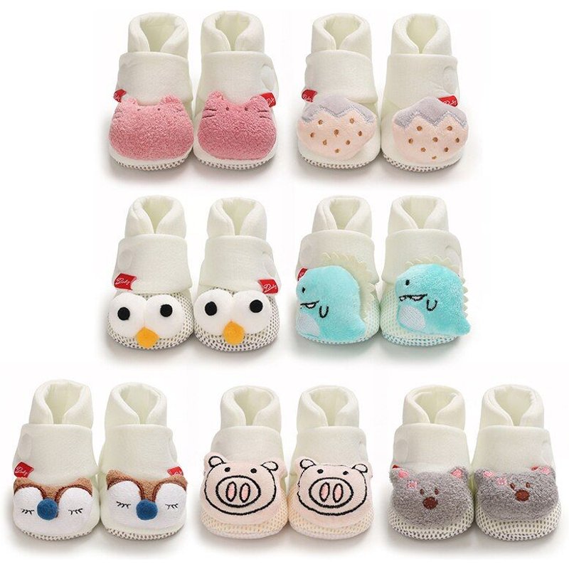Chaussures D'hiver En Coton Pour Bébés De 0 À 18 Mois, Chaussures De Premiers Pas Chaudes, Confortables Et Mignonnes Pour Nourrissons, Chaussures D'intérieur À Semelle Souple Pour Les Soins Des Bébés