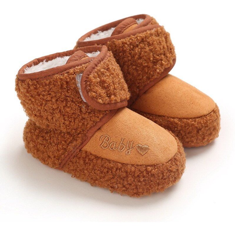 Chaussures Chaudes D'hiver Pour Bébés De 0 À 18 Mois, En Coton, Pour Premiers Pas, Chaussures D'intérieur À Semelle Souple Pour Bébés Garçons Et Filles