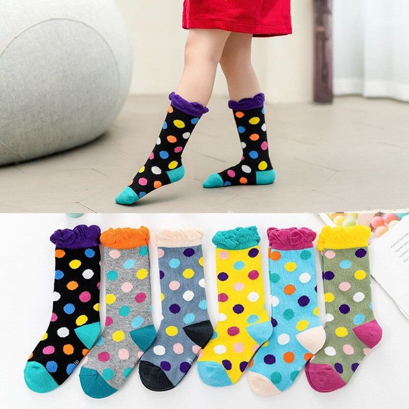 Bas À Pois Colorés Pour Enfants De 1 À 9 Ans, Chaussettes À Bouche À Bulles À La Mode, Chaussettes Souples Kawaii Pour Bébés