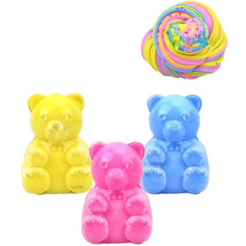 Jouet En Forme D'ours En Coton Pour Enfant, 1 Pièce, 9 Couleurs, Plasticine De Décompression Éducative Précoce, Cadeau