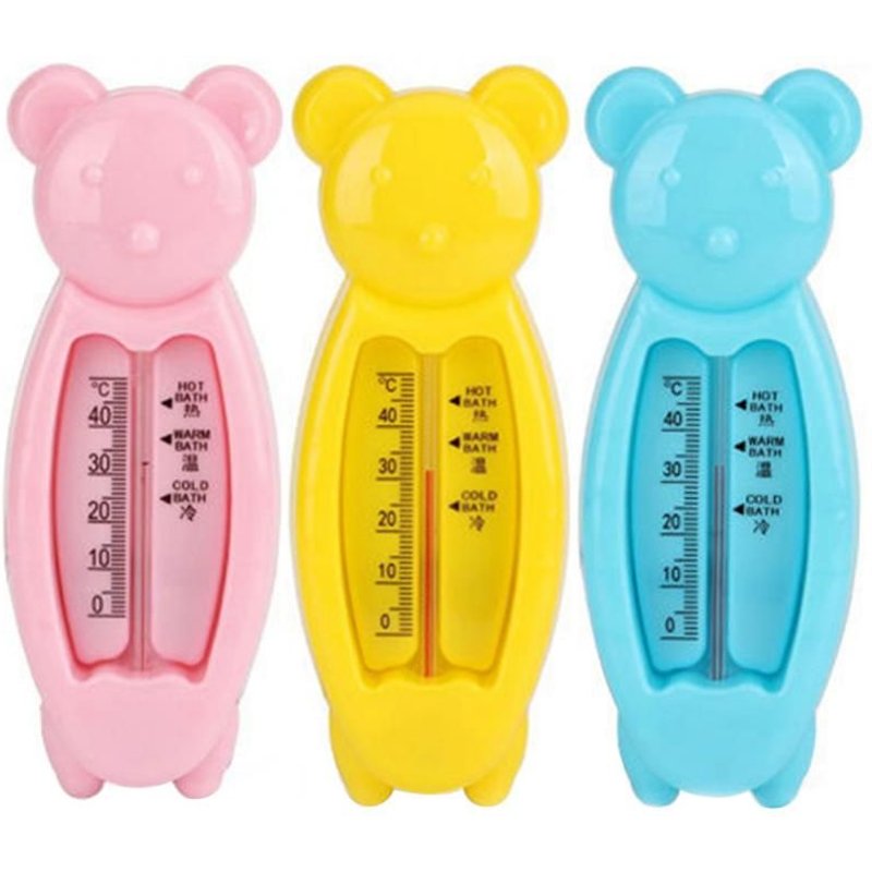 Fournitures De Bain En Plastique Pour Bébé, Joli Ours Flottant De Dessin Animé, En Sécurité, Thermomètre À Eau Et À L'intérieur