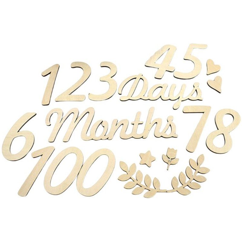 Cartes De Jalons Pour Bébés, Accessoires De Photographie Pour Nouveau-Nés, Chiffres Gravés, Puces De Découpe