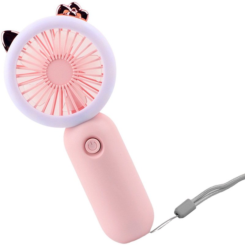 Mini ventilateur de poche avec lumière LED, ventilateur personnel de bureau avec veilleuses LED, vitesse réglable, pour les voyages en plein air