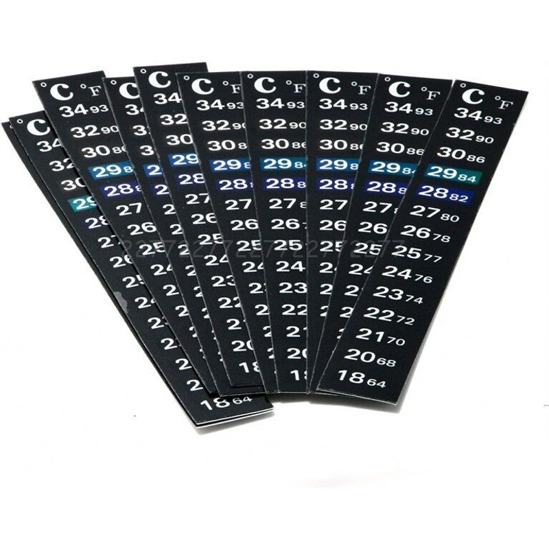 Thermomètre Numérique Pour Aquarium, 10 Pièces, Autocollant De Température Pour Aquarium, Double Échelle, Épicerie D19, Livraison Directe