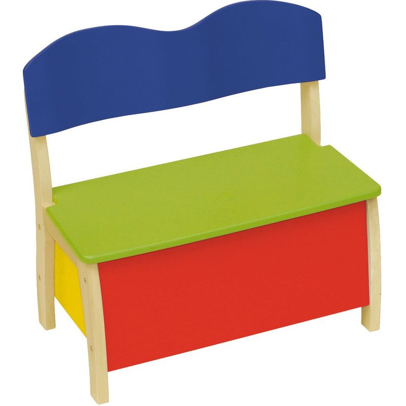 Banc-Coffre À Jouets - Roba - Multicolore - Bois Massif Et Mdf - Pour Enfant