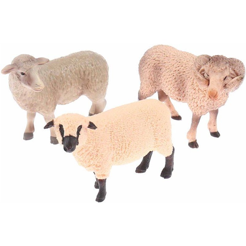 Miniatures D'Animaux De Ferme Pour Enfant,Poupée Mignonne En Forme De Mouton, Jouet De Collection Idéal Pour Le Décor De La Maison, Figurine Articulée, Simulation De Zoo,