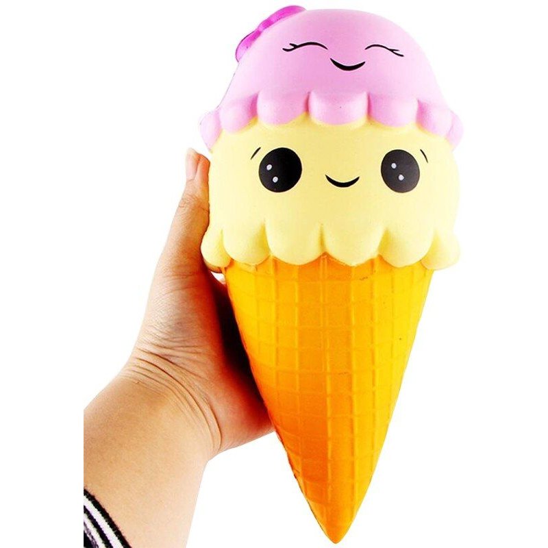 Crème Glacée Squishy Kawaii, 1 Pièce, Jeu De Farces Pratiques, Anti-Stress, À Presser, Vente En Gros
