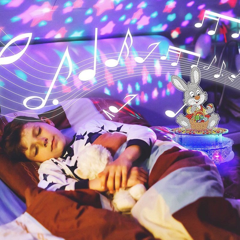 Boîte À Musique Mécanique 18 Tons, Bricolage De Citrouille Lapin De Pâques, Peinture Diamant, Art Sonore, Kits Led, Cadeaux D'ornement De Bureau