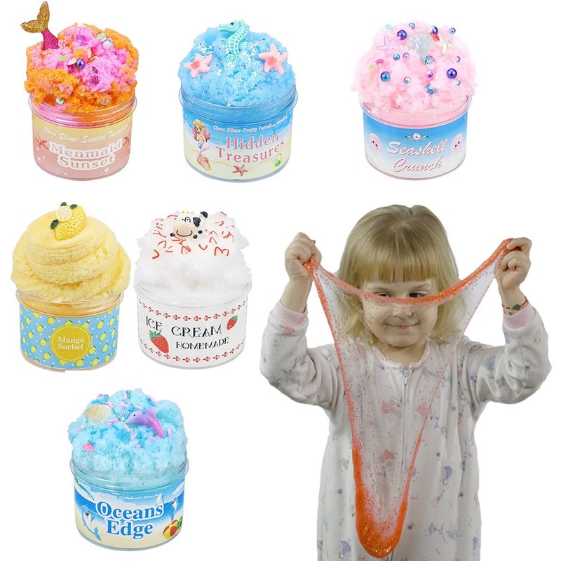 Slimes Colorés Parfumés En Argile De Coton 60ml, Fournitures De Bricolage, Jouet Éducatif Anti-Stress, Cadeau D'anniversaire Pour Enfants
