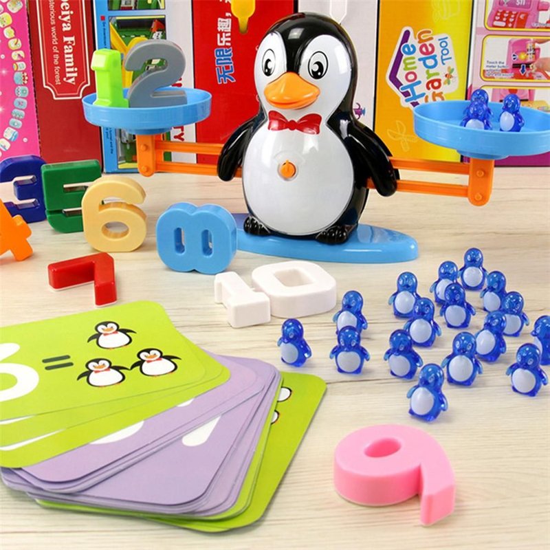 Balance Numérique Pingouin Pour Enfants, Jouet Éducatif, Jeu De Correspondance, Jeu De Maths, Addition, Soustraction, Cadeau