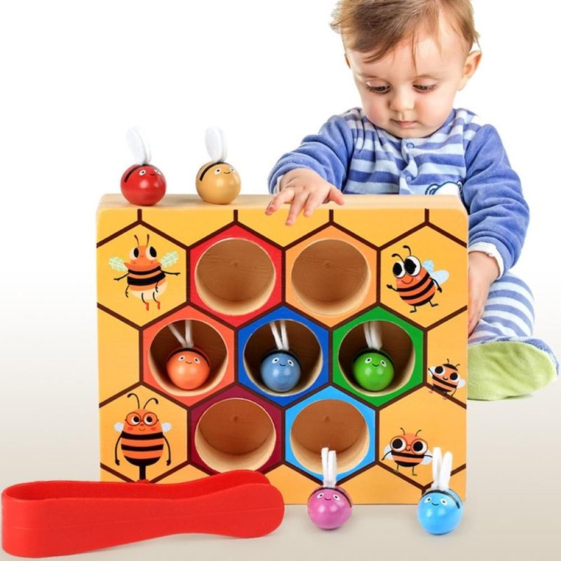 Jeu De Ruche D'apprentissage Précoce, Jouets Éducatifs En Forme D'abeille, Cognition Des Couleurs, Jouets Éducatifs Pour Enfants, Cadeaux