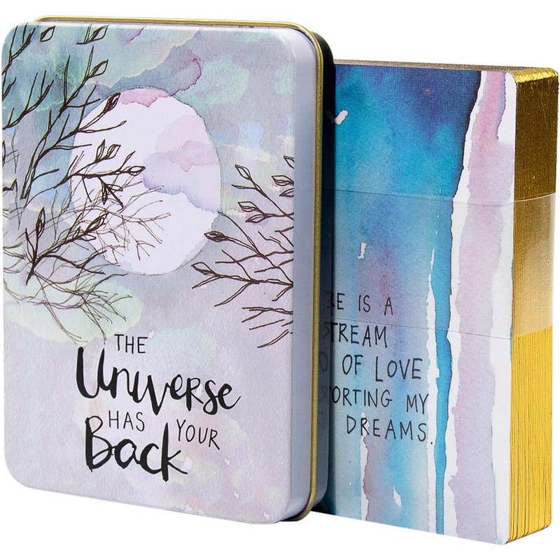 L'univers A Votre Dos, Nouveau Jeu De Tarot Dans Une Boîte En Fer-Blanc Pour Débutants, 55 Cartes De Tarot, Oracle