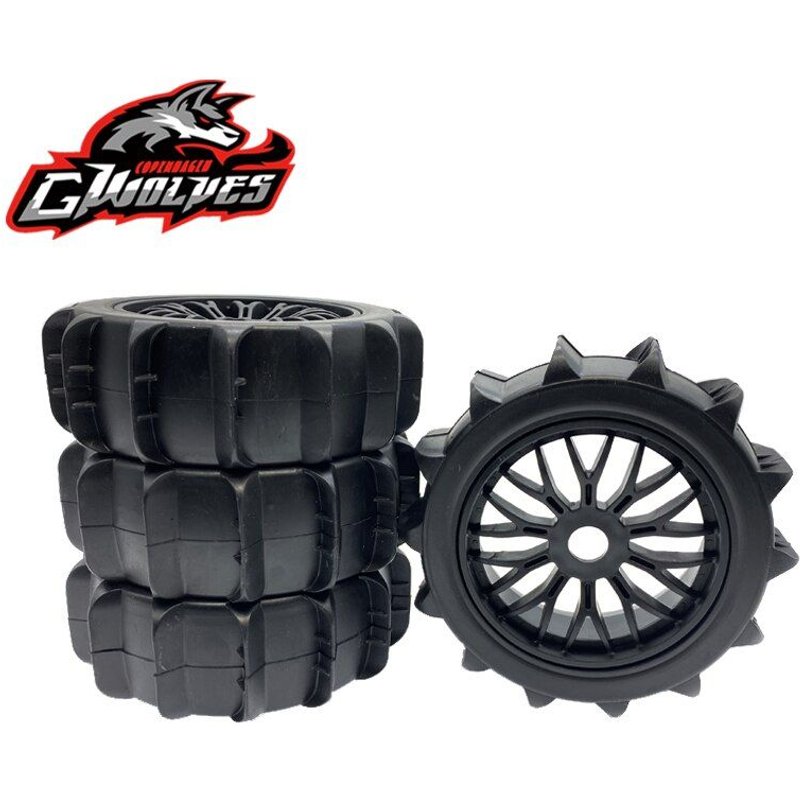 Pneu De Course De Sable Pour Voiture Buggy Gt Rc 1/8, Pneus De Plage, Adaptateur De Roues Pour Pièces De Voiture Rc 1/8, 4 Pièces, 17mm