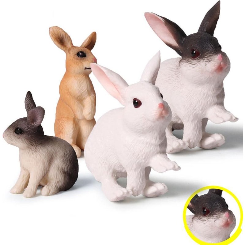 Simulation De Lapin Et Lapin À Collectionner, Modèle Animal Fait À La Main, Décoration De La Maison, Jouets Éducatifs Pour Enfants, Cadeau
