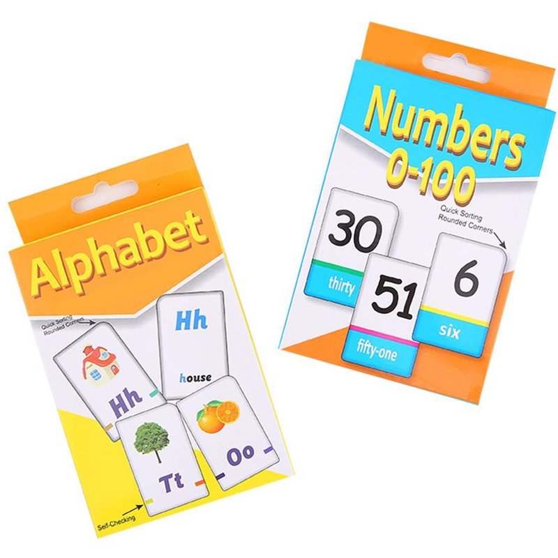 Carte Flash En Papier Pour Enfants, 51 Pièces, Alphabet Anglais, Arabe, Apprentissage Des Chiffres, Jouets Éducatifs, Fournitures Pour Écoliers De Maternelle