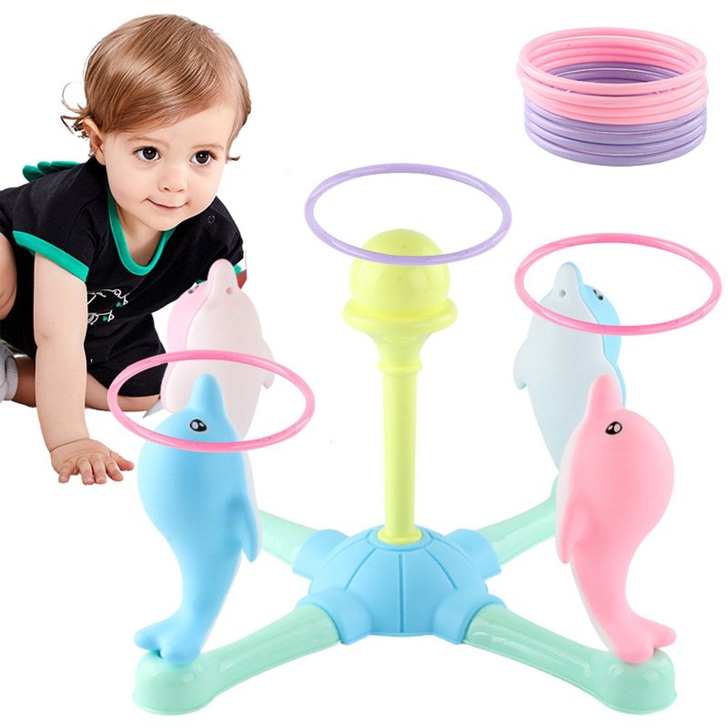 Jeu De Lancer D'anneau De Dauphin Pour Enfants, Jeu D'extérieur, Pelouse, Famille, Interactif, Amusant, Cadeau D'anniversaire