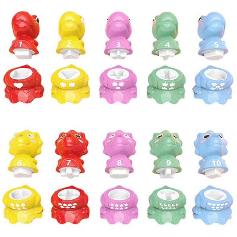 Jouets Éducatifs 2 En 1 Pour Enfants, Cognition Des Nombres, Dinosaures, Couleurs, Jeu Assorti, Trieur D'¿Ufs De Dinosaure, Jouet D'empilage