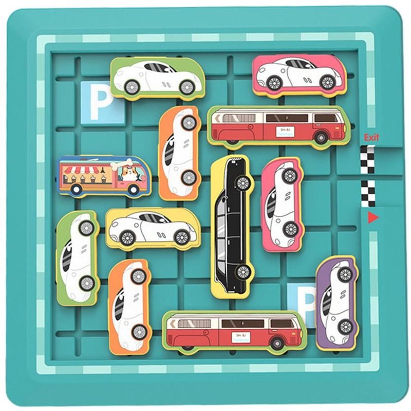 Puzzle Coulissant Pour La Route, Jeu De Société Chinois Classique En Bois, Voiture De Dessin Animé Intéressant, Jouets Éducatifs Précoces