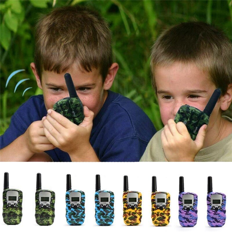 Walkie-Talkie Radio Portable Pour Enfants, Longue Portée, Uhf 446mhz, 8 Canaux, Cadeau De Noël, 2 Pièces
