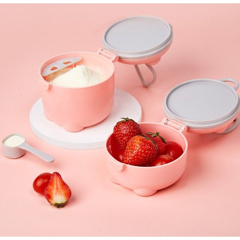 Boîte À Lait En Poudre Portable Pour Bébé, Style Cochon, Boîte De Stockage Des Aliments, Conteneur De Céréales Essentielles Pour Nourrissons, Collations Pour Tout-Petits, Fournitures D'alimentation Po