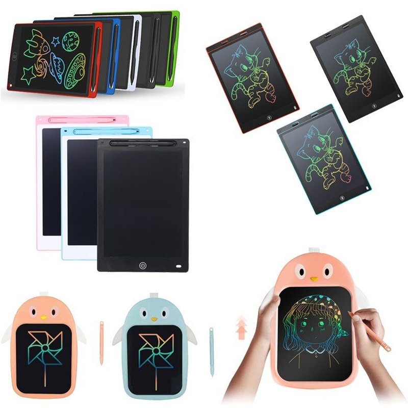 Tablette De Dessin Lcd Portable, Plein Écran Électronique Coloré Pour Gribouiller, Tableau D'écriture Réutilisable, Jouets D'apprentissage Pour Enfants