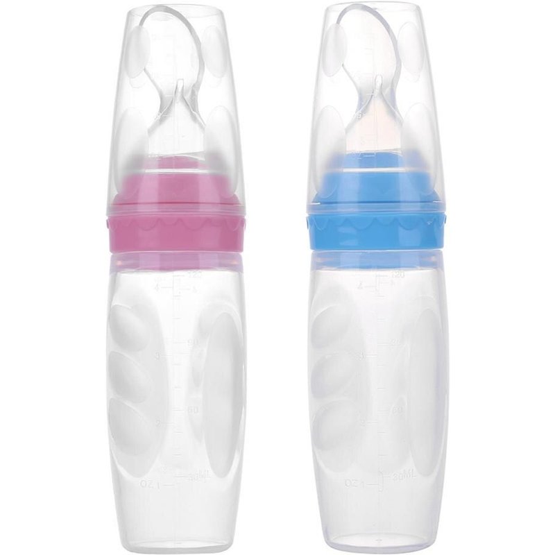 Cuillère À Presser En Silicone Souple, Bouteille D'alimentation Pour Nouveau-Né, Cuillère Pour Nourrissons, Supplément Alimentaire, Articles Sûrs Pour Bébé, Vaisselle Pour Enfants