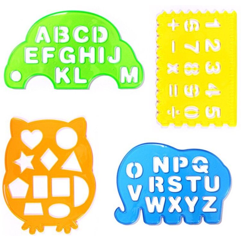 Planche À Dessin Avec Lettres Pour Bébé, Planche À Dessin Magique, Modèle De Dessin, Règle En Forme D'animaux, Jouets Éducatifs Pour Enfants