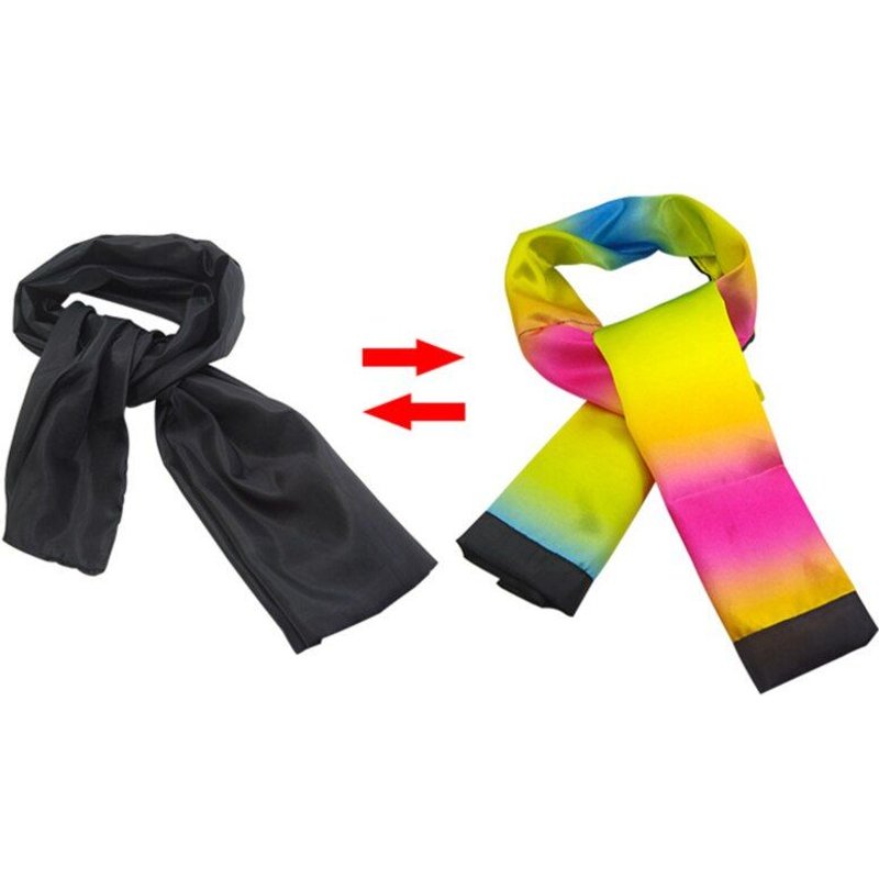 Tour De Magie En Coton, Écharpe De Couleur Changeante, Noir À Arc-En-Ciel, Accessoires De Magie, Scène Amusante, Jouets De Magie