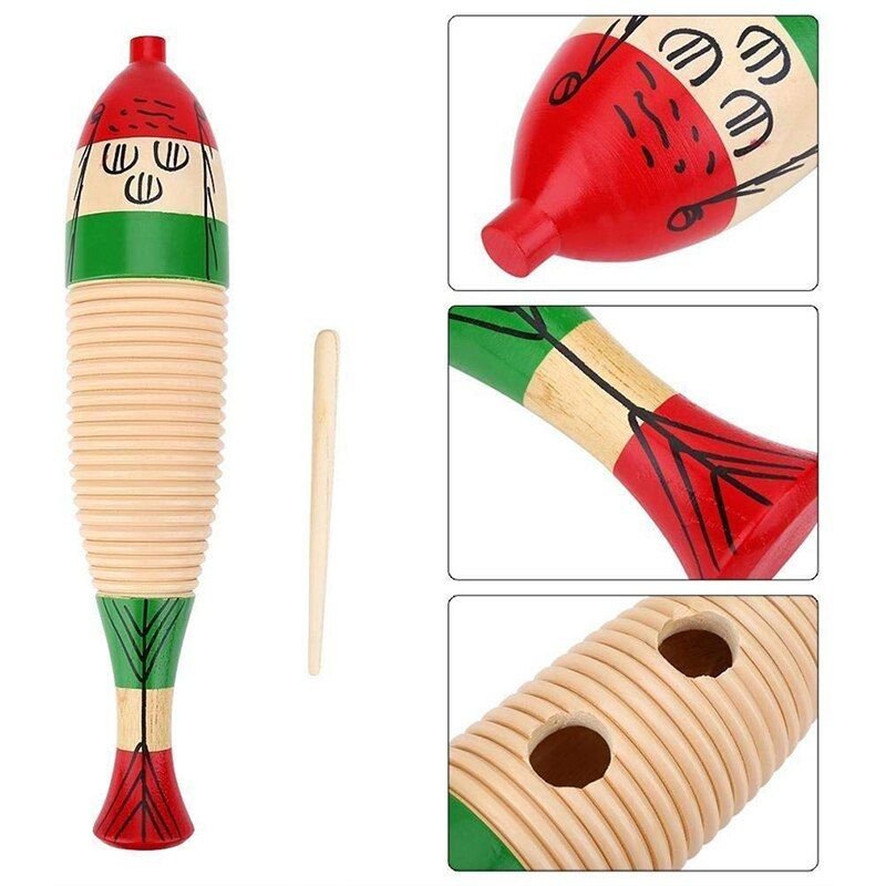 Bâtons De Tambour À Poisson En Bois, Instrument De Percussion, Jouets Pour Enfants, Cadeaux Pour Bébés