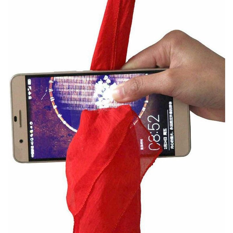Accessoires Magiques Rouges, Écharpe En Soie, Gros Plan, Tours De Magie, À Travers Le Téléphone, Accessoires Magiques Amusants, Jouets Gag Professionnels