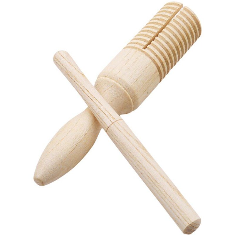Instrument De Musique En Bois Pour Enfants, Jouets Pour Enfants, Tube Sonore, Petit Anneau Simple, Cylindre De Percussion, Croak, Baril De Grenouille