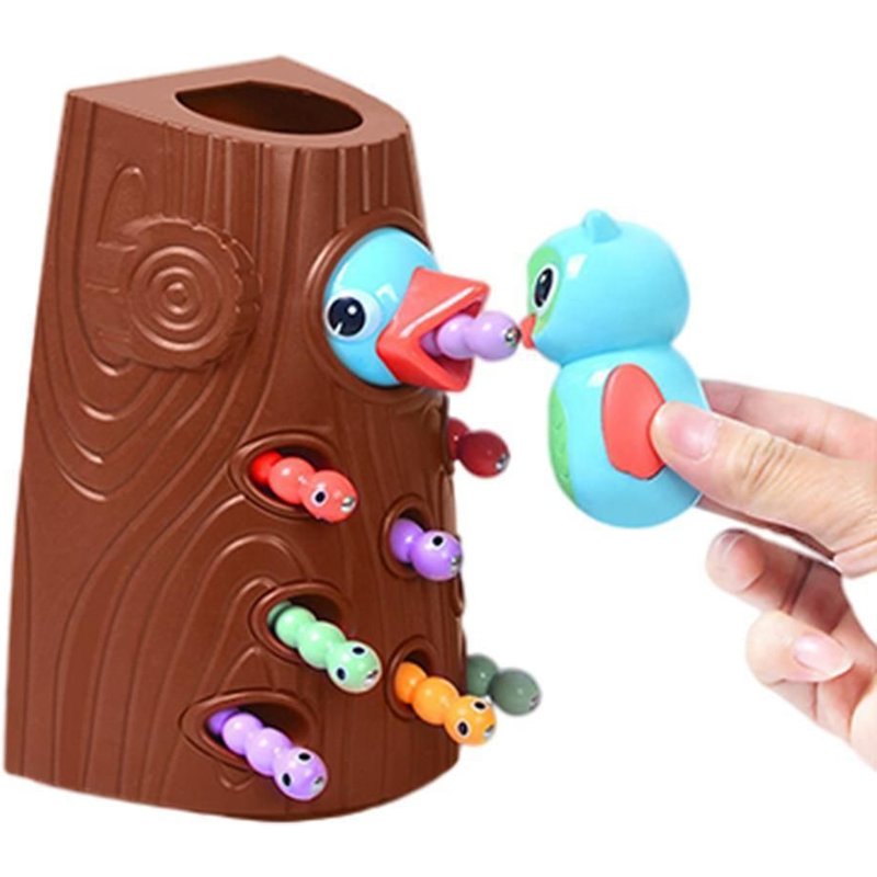 Jouet MagnĂ©tique Pour Enfants, Pic, Attrapeur De Ver, Petits Oiseaux, Jeu D'alimentation Animale, Ăducatif, Jeu De PĂȘche, DĂ©veloppement De L'intelligence, Jouet Familial